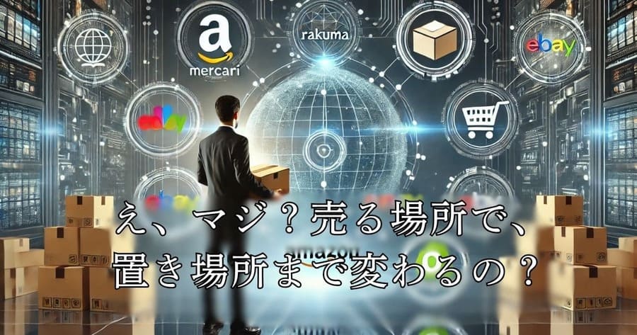 物販 在庫 置き場を考える様子
